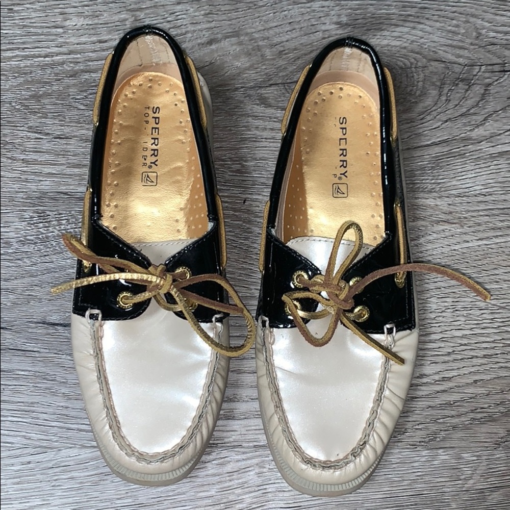 Sorry Top-Sider Black and Tan Boat Shoes